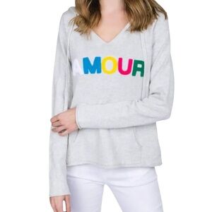 J. Society Gray Multicolor Amour Hoodie Sweater - S